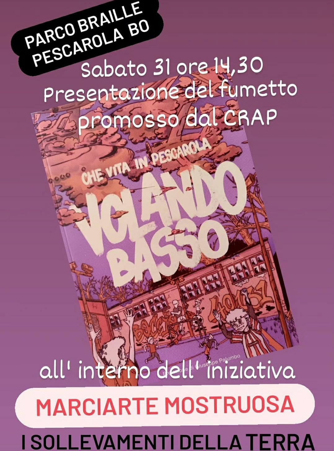 Volando Basso 31 agosto 2024 Bologna presentazione del fumetto